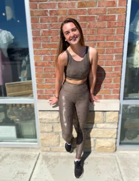 Metallic Foil Legging