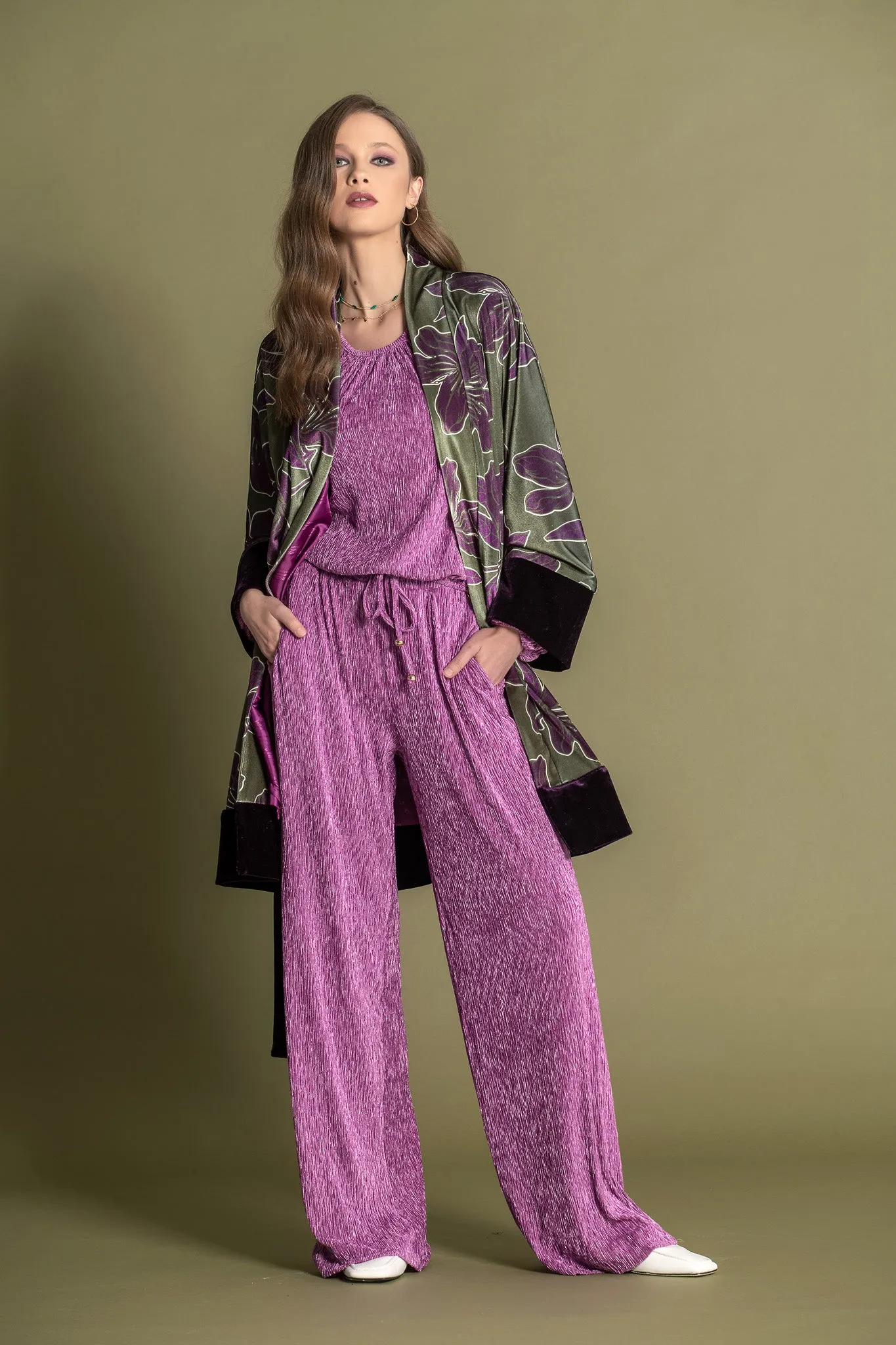 METALLIC KNITTED PANTS