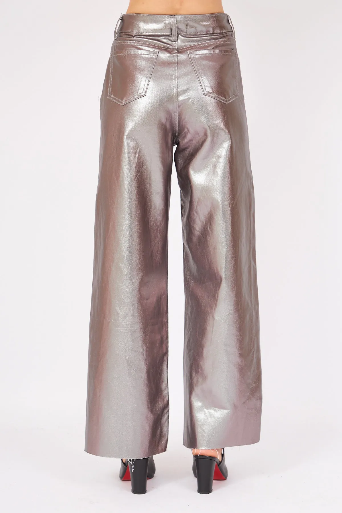 METALLIC PALAZZO TROUSERS