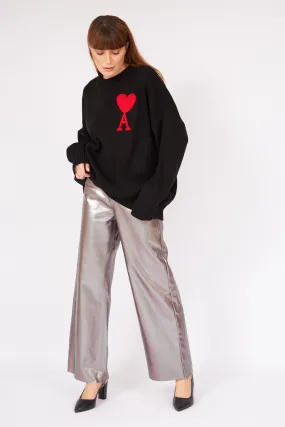 METALLIC PALAZZO TROUSERS
