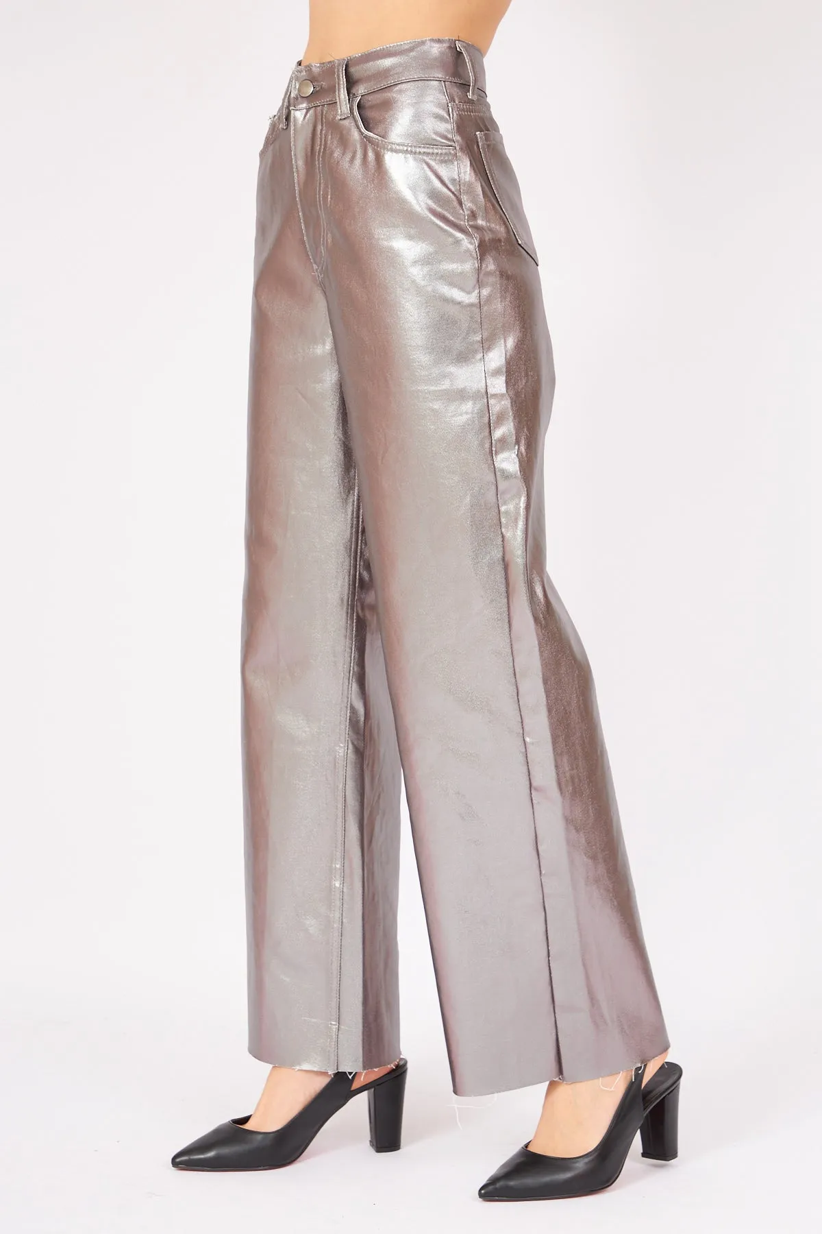 METALLIC PALAZZO TROUSERS