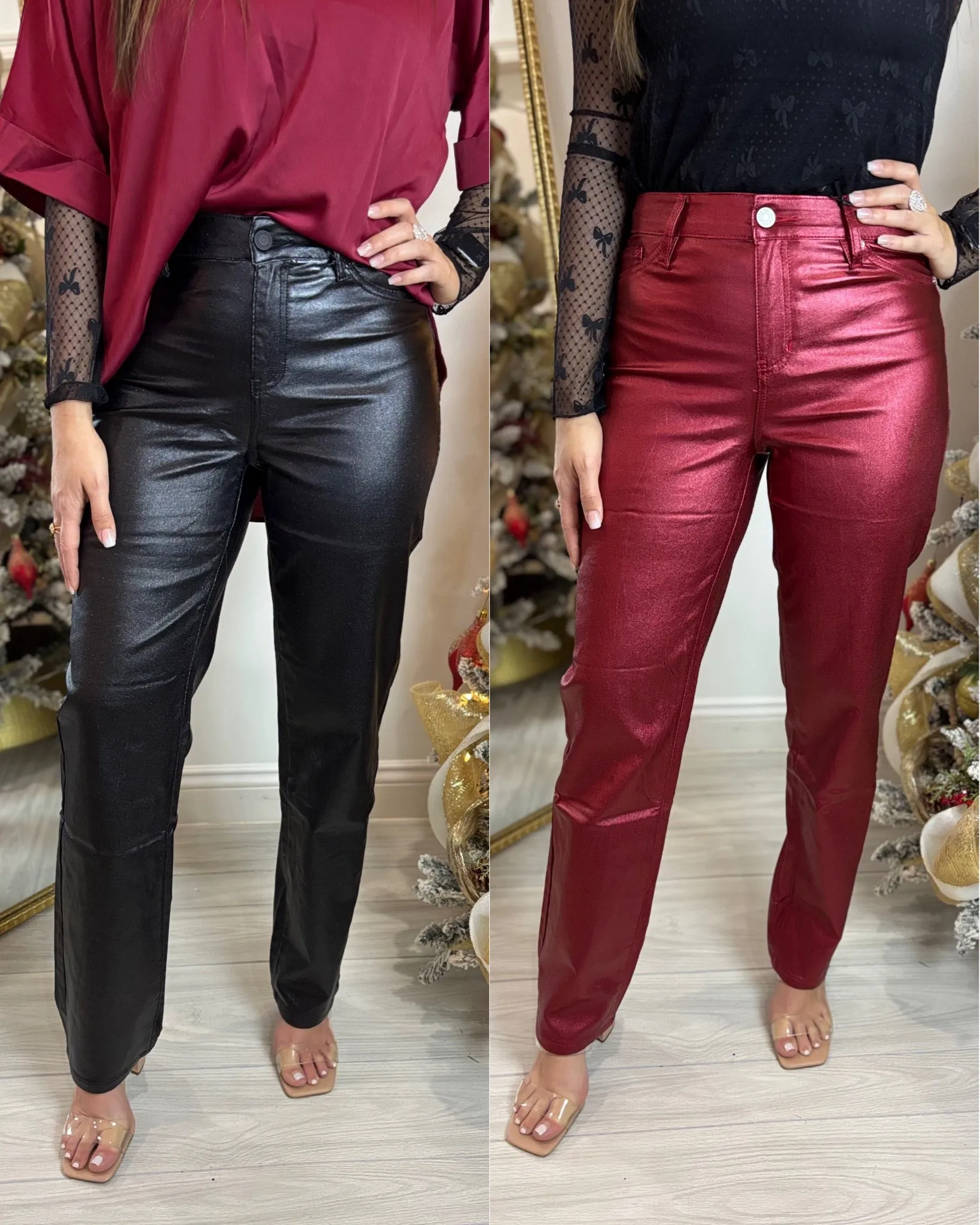 Metallic Straight Leg Pant - YMI