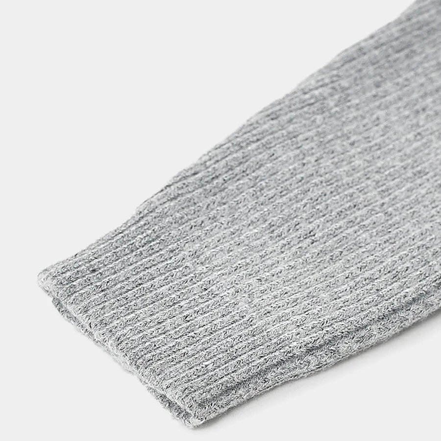 Misty Full Sleeve Knitted Thermal Grey Top