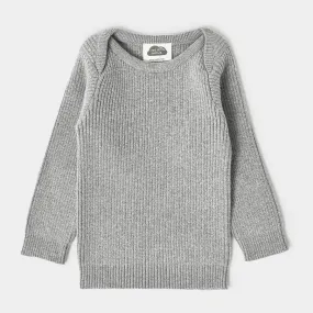 Misty Full Sleeve Knitted Thermal Grey Top