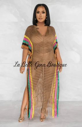 Naya Colored Beach Long Dress-FINAL SALE