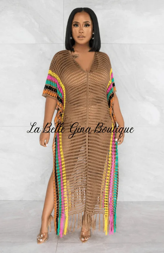 Naya Colored Beach Long Dress-FINAL SALE