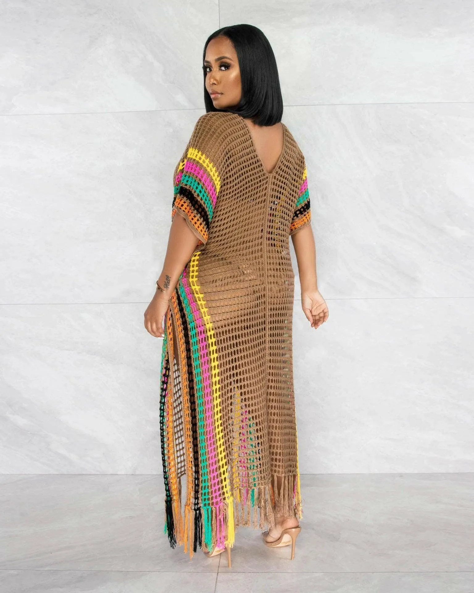 Naya Colored Beach Long Dress-FINAL SALE