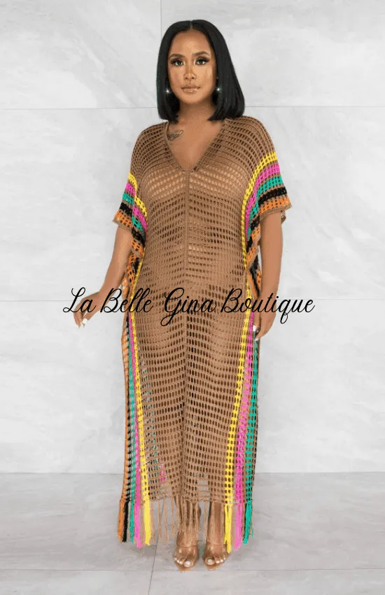 Naya Colored Beach Long Dress-FINAL SALE