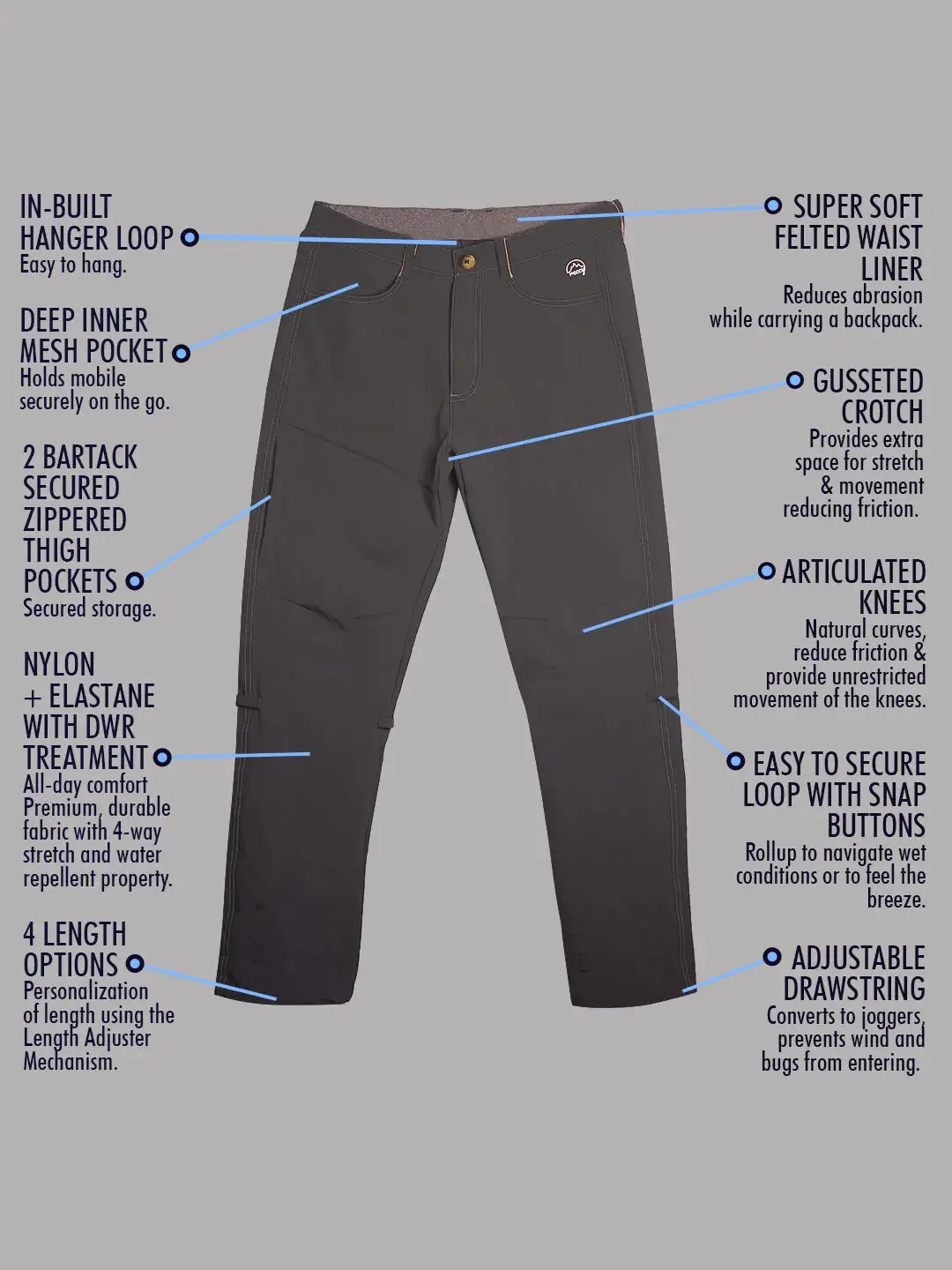 Nomadic Alpine Pants - Mountain Gray