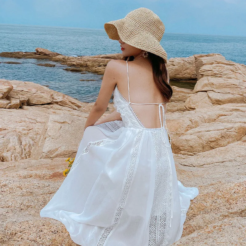 Open back beach skirt bohemian Dress