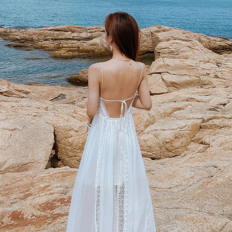 Open back beach skirt bohemian Dress