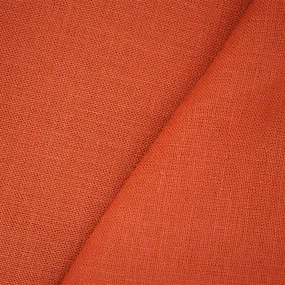 Orange Moygashel Solid Washed Irish Linen Woven Fabric