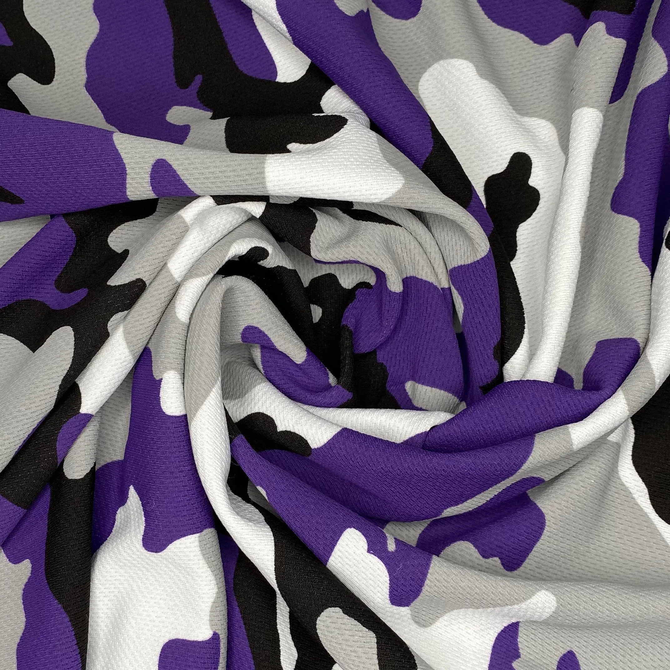 Printed Cool Mesh - Camouflage - Purple/Black/White