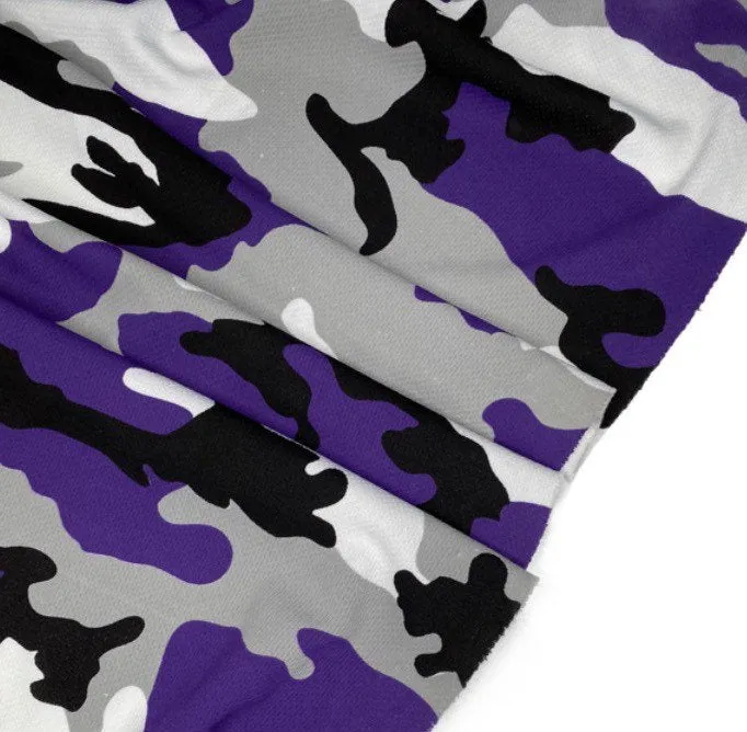 Printed Cool Mesh - Camouflage - Purple/Black/White
