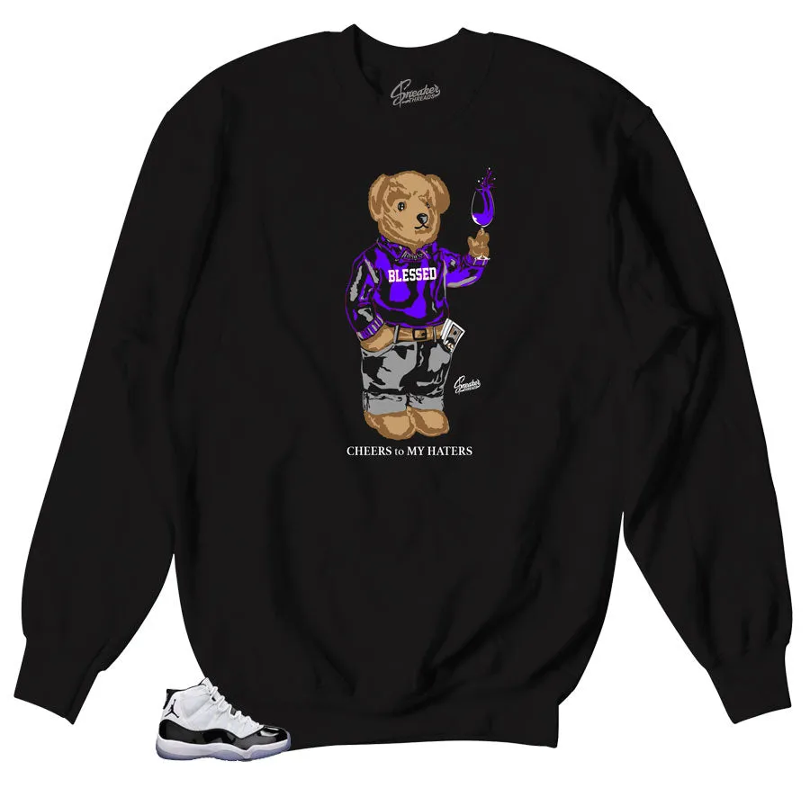 Retro 11 Concord Cheers Bear Sweater