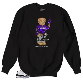 Retro 11 Concord Cheers Bear Sweater