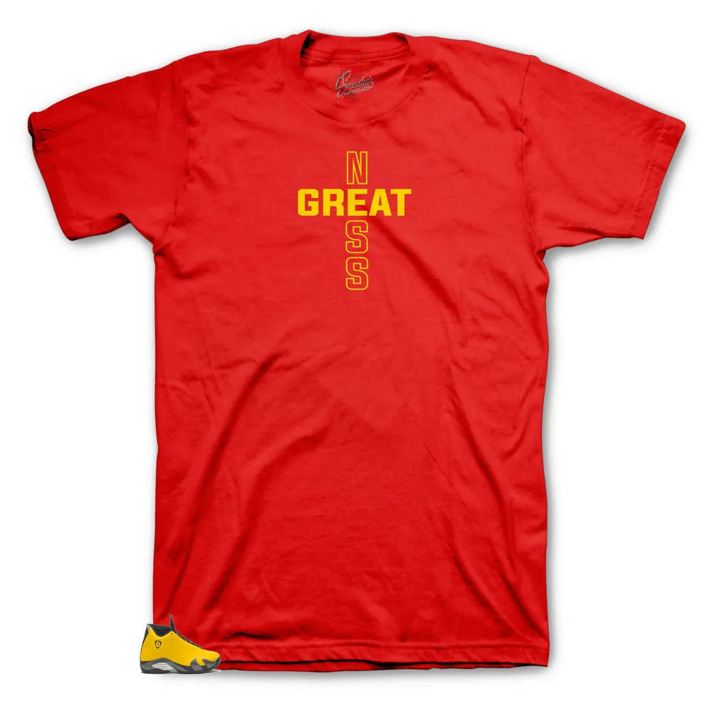 Retro 14 University Gold Greatness Cross Shirt