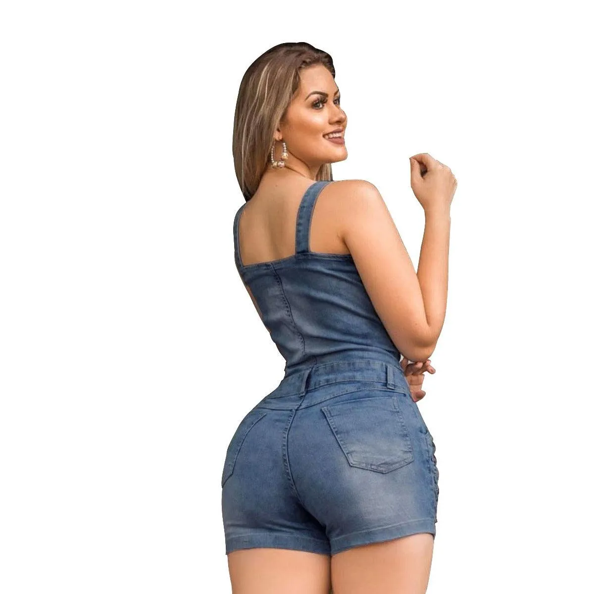 Sleek Denim Slim Fit Jumpsuit for Women