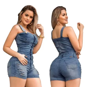 Sleek Denim Slim Fit Jumpsuit for Women