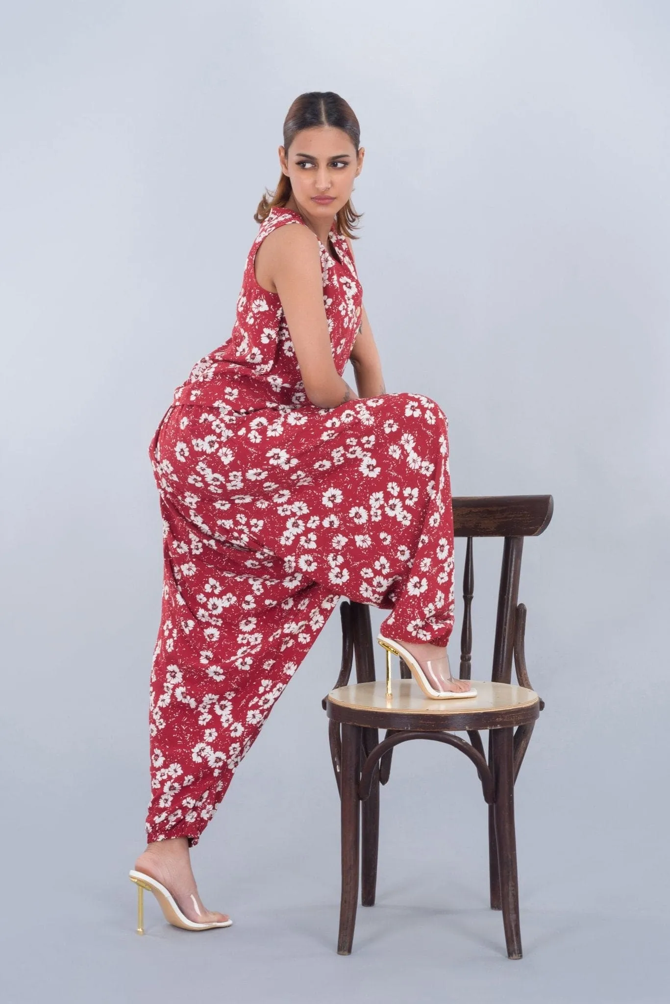 Sri Lankan Pant in Rust Floral Print