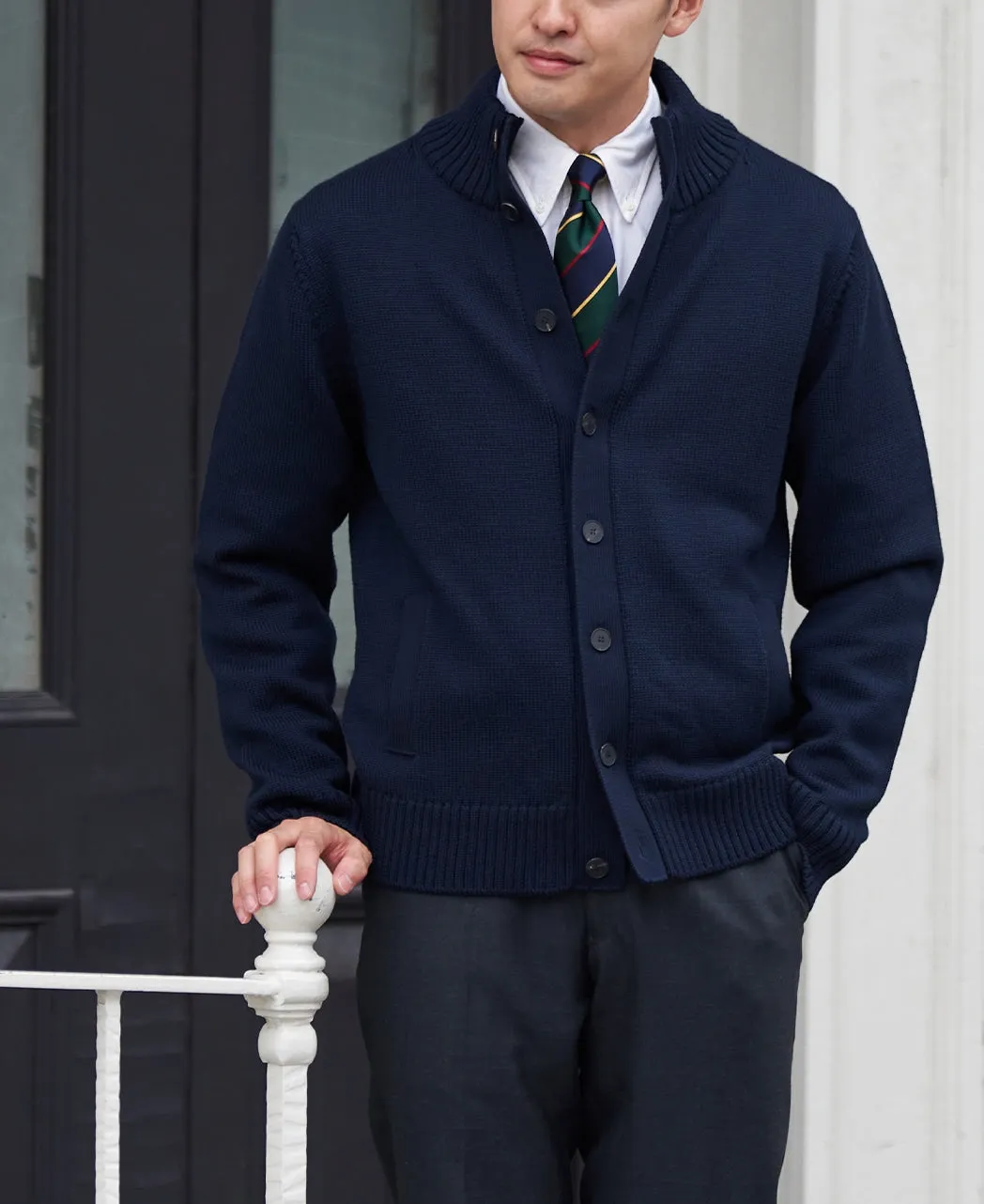 Stand Collar Cardigan