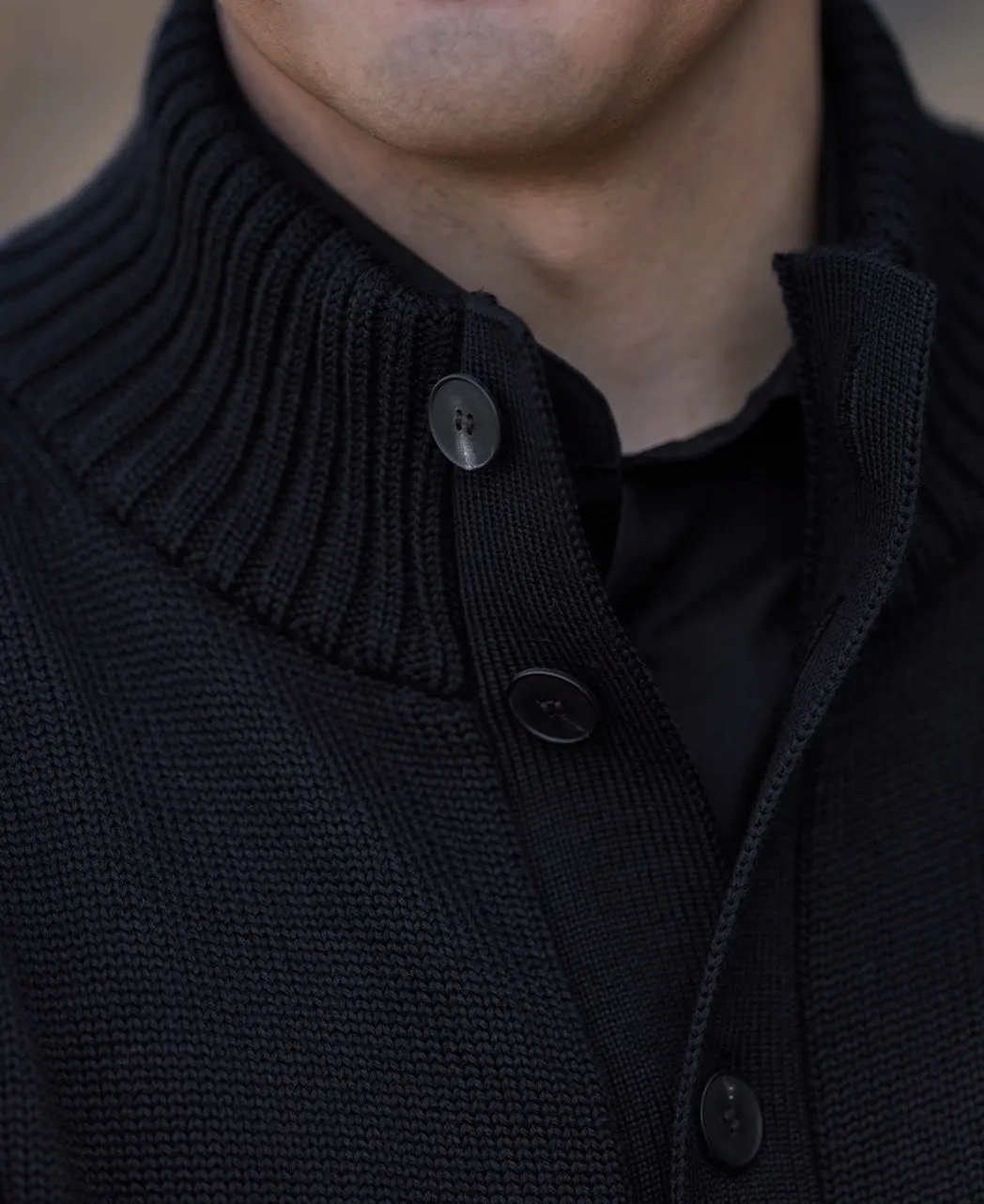 Stand Collar Cardigan