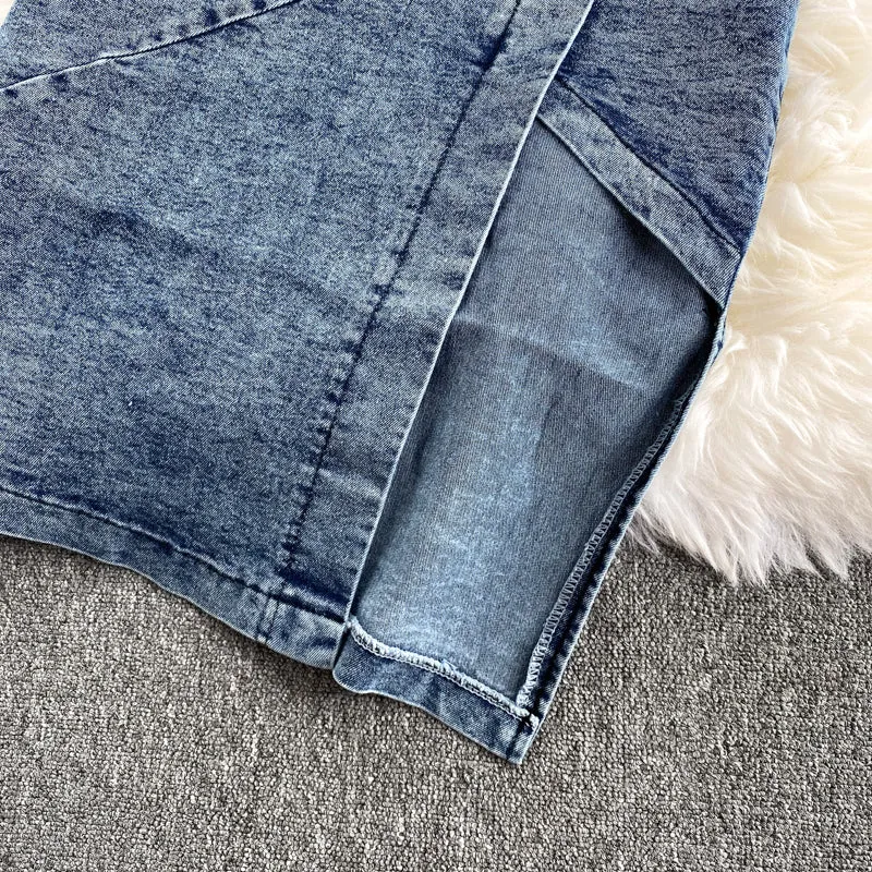 Straps TopsJean Skirt Suit