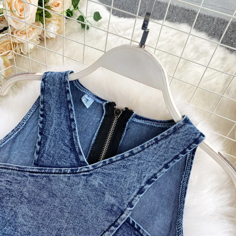 Straps TopsJean Skirt Suit