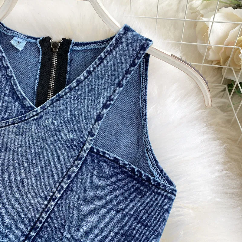Straps TopsJean Skirt Suit