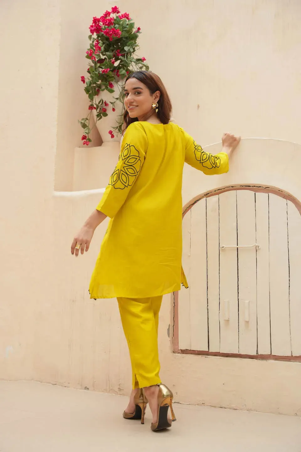 STYLISH EMBROIDERED COORDINATED SET - CASUAL WEAR