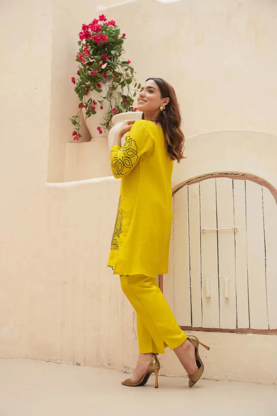 STYLISH EMBROIDERED COORDINATED SET - CASUAL WEAR