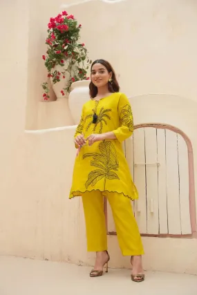 STYLISH EMBROIDERED COORDINATED SET - CASUAL WEAR