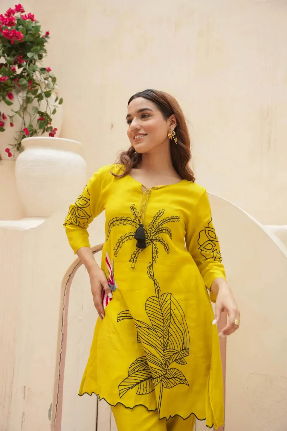 STYLISH EMBROIDERED COORDINATED SET - CASUAL WEAR