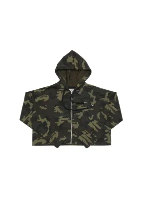 Sweat capuche zippé camouflage Sport kaki W2387VJA