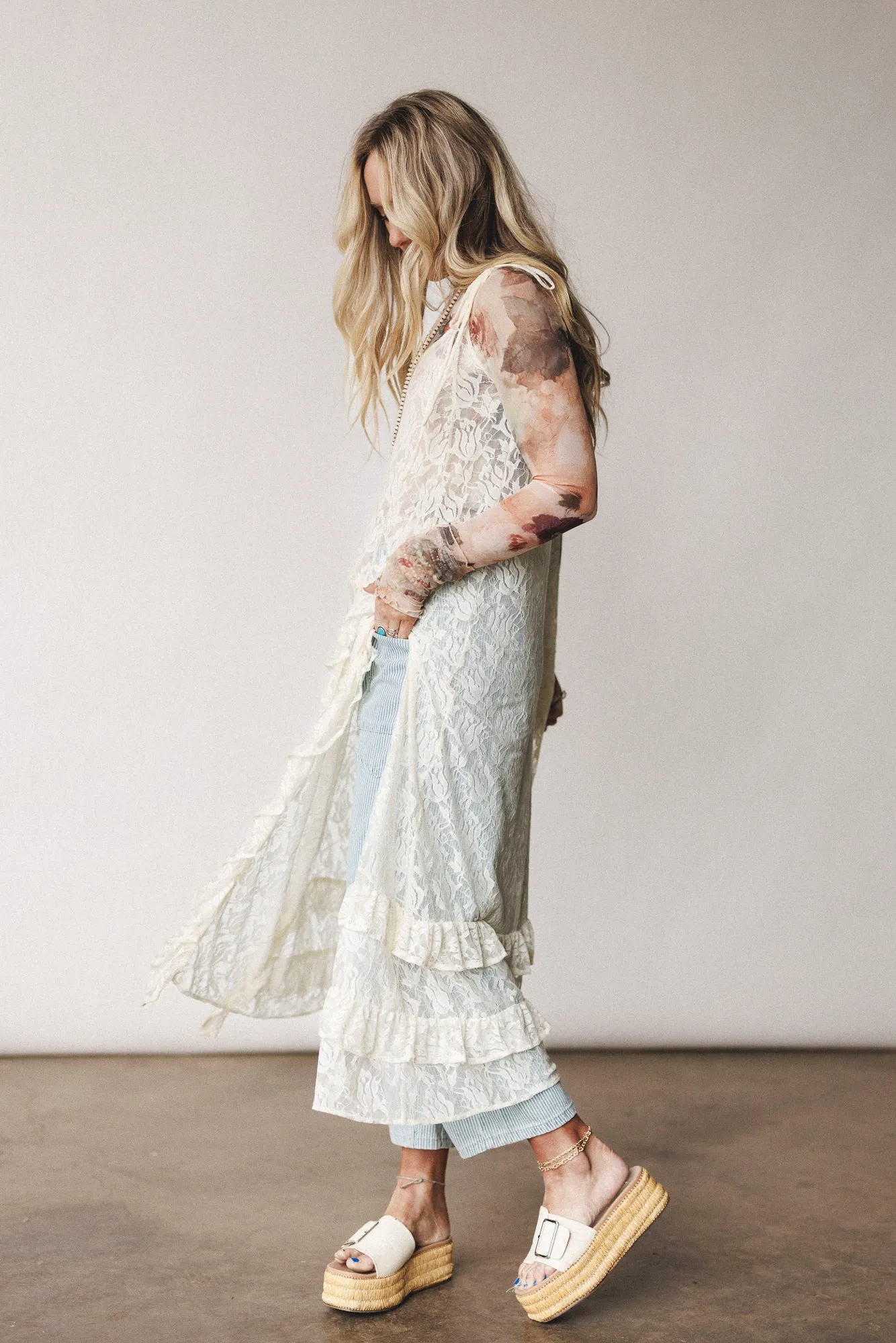 Sweet Perfection Layering Maxi Dress - Cream