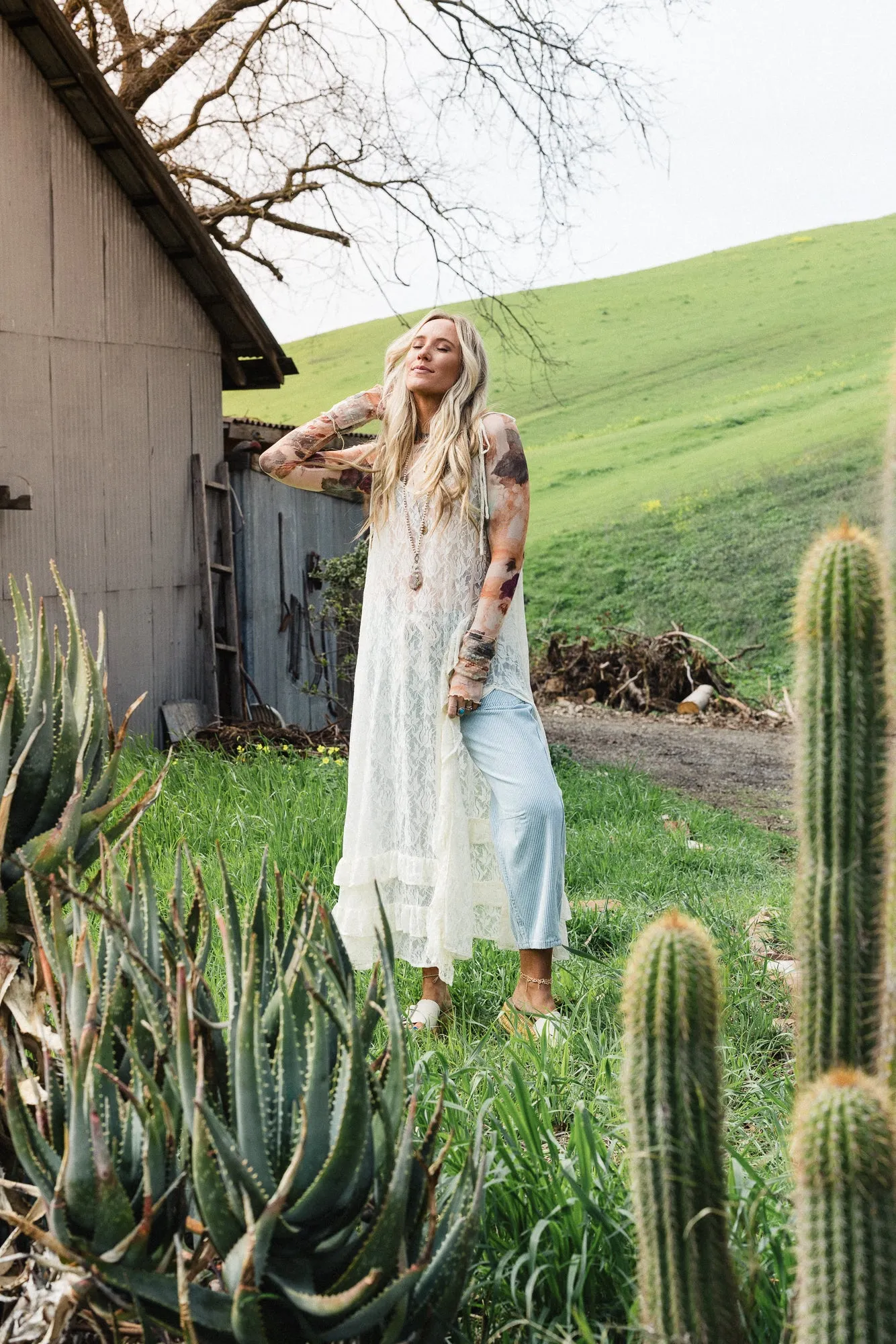 Sweet Perfection Layering Maxi Dress - Cream