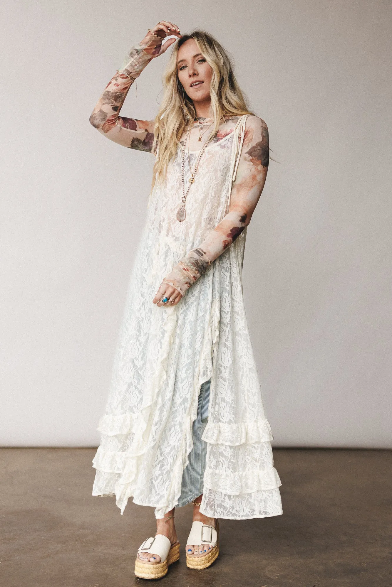 Sweet Perfection Layering Maxi Dress - Cream
