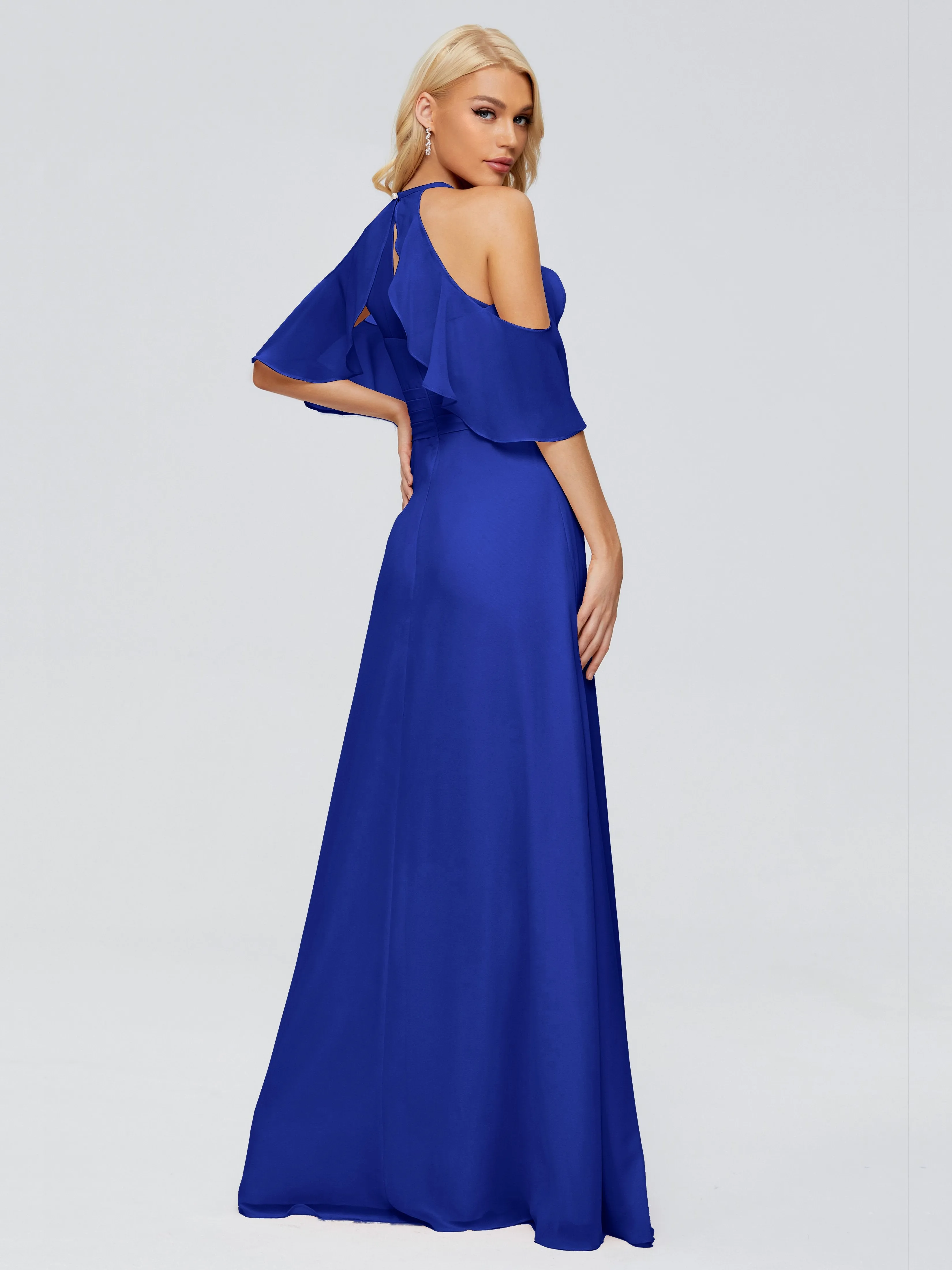 Taylor Elegant A-line Split Chiffon Bridesmaid Dresses