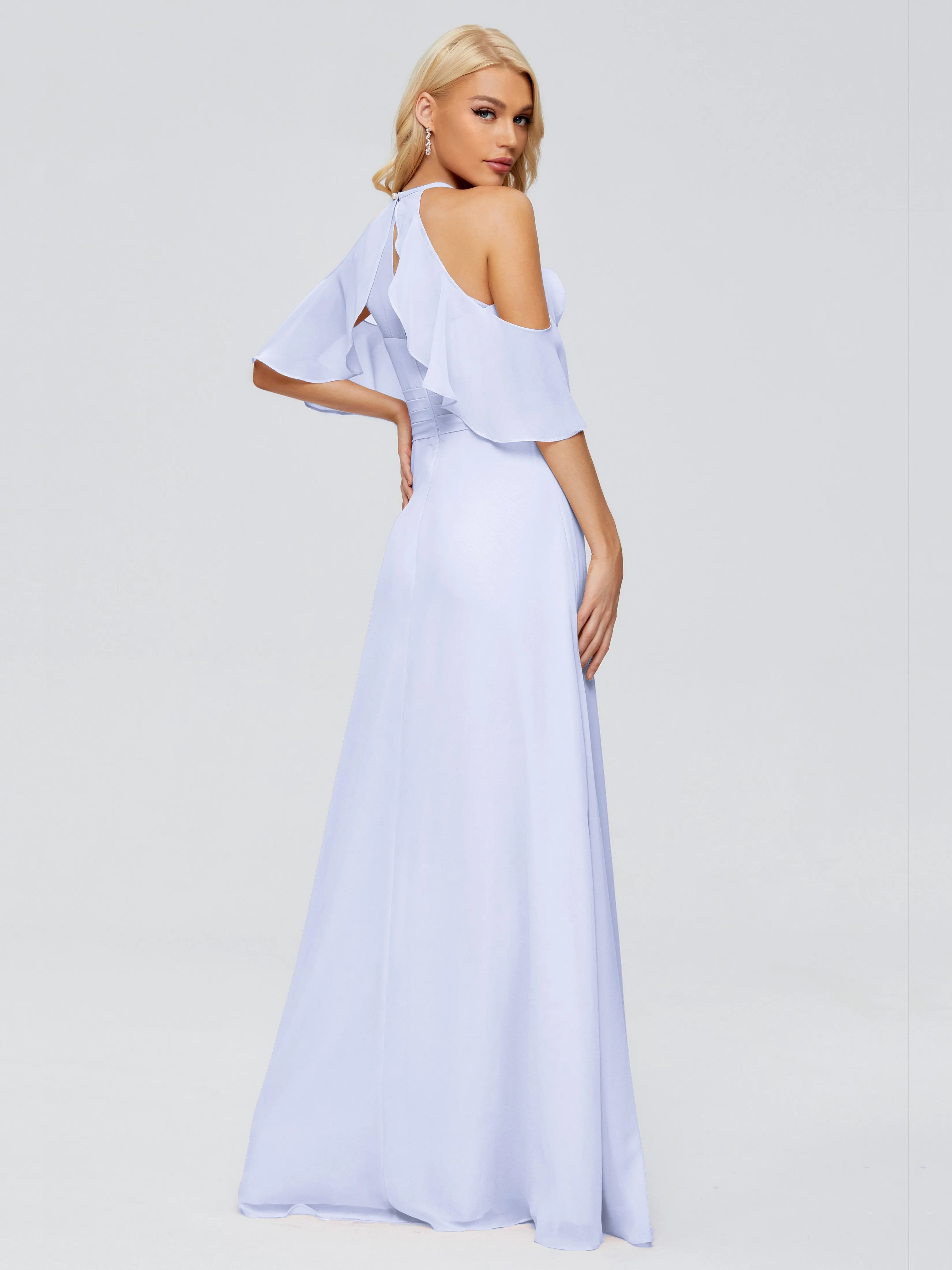 Taylor Elegant A-line Split Chiffon Bridesmaid Dresses