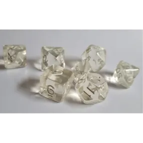 Transparent Dice Set: Crystal