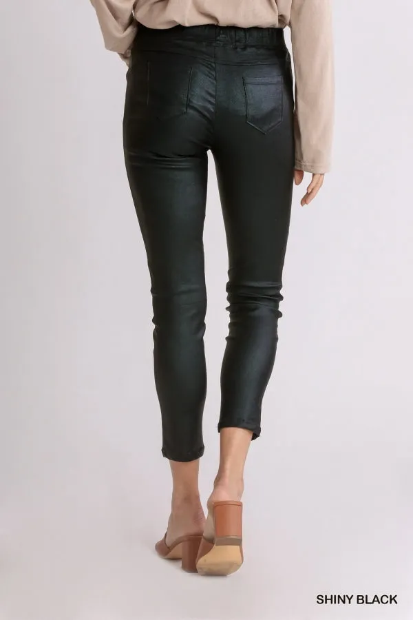 Umgee Metallic Slim Straight Jeggings