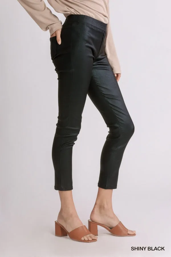 Umgee Metallic Slim Straight Jeggings