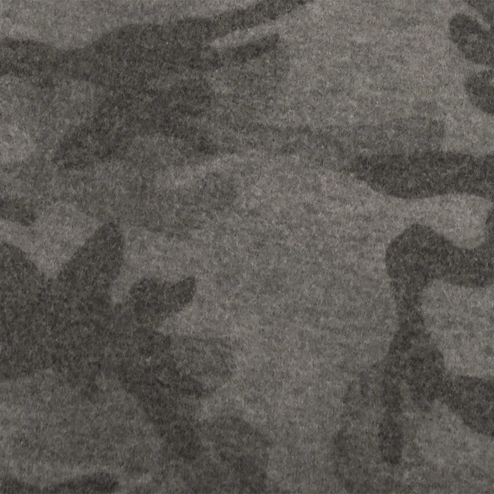 Vintage Gray-Multi Camo Printed Stretch Poly Brushed Jersey Knit Fabric