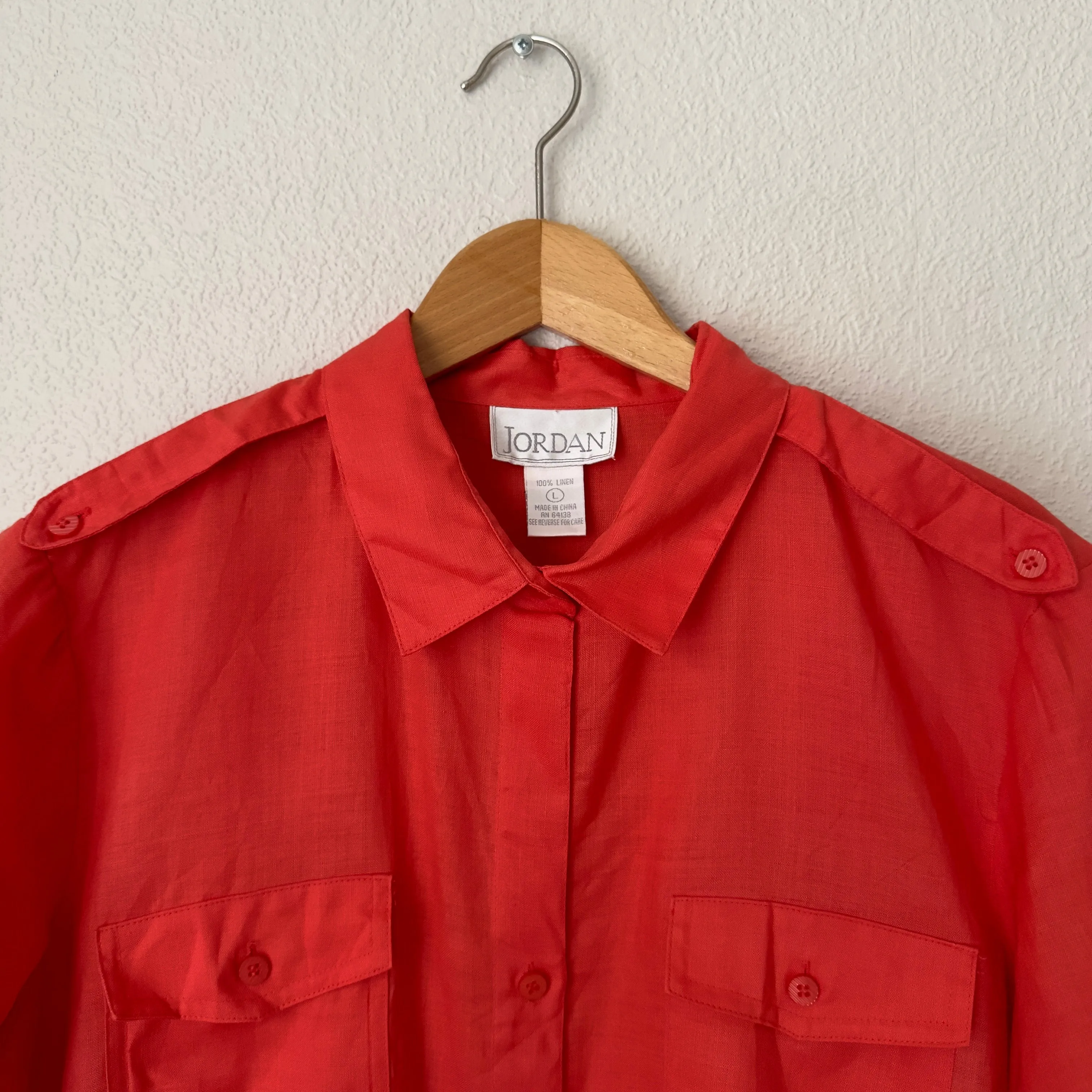 Vintage Short Sleeve Linen Shirt - Deadstock