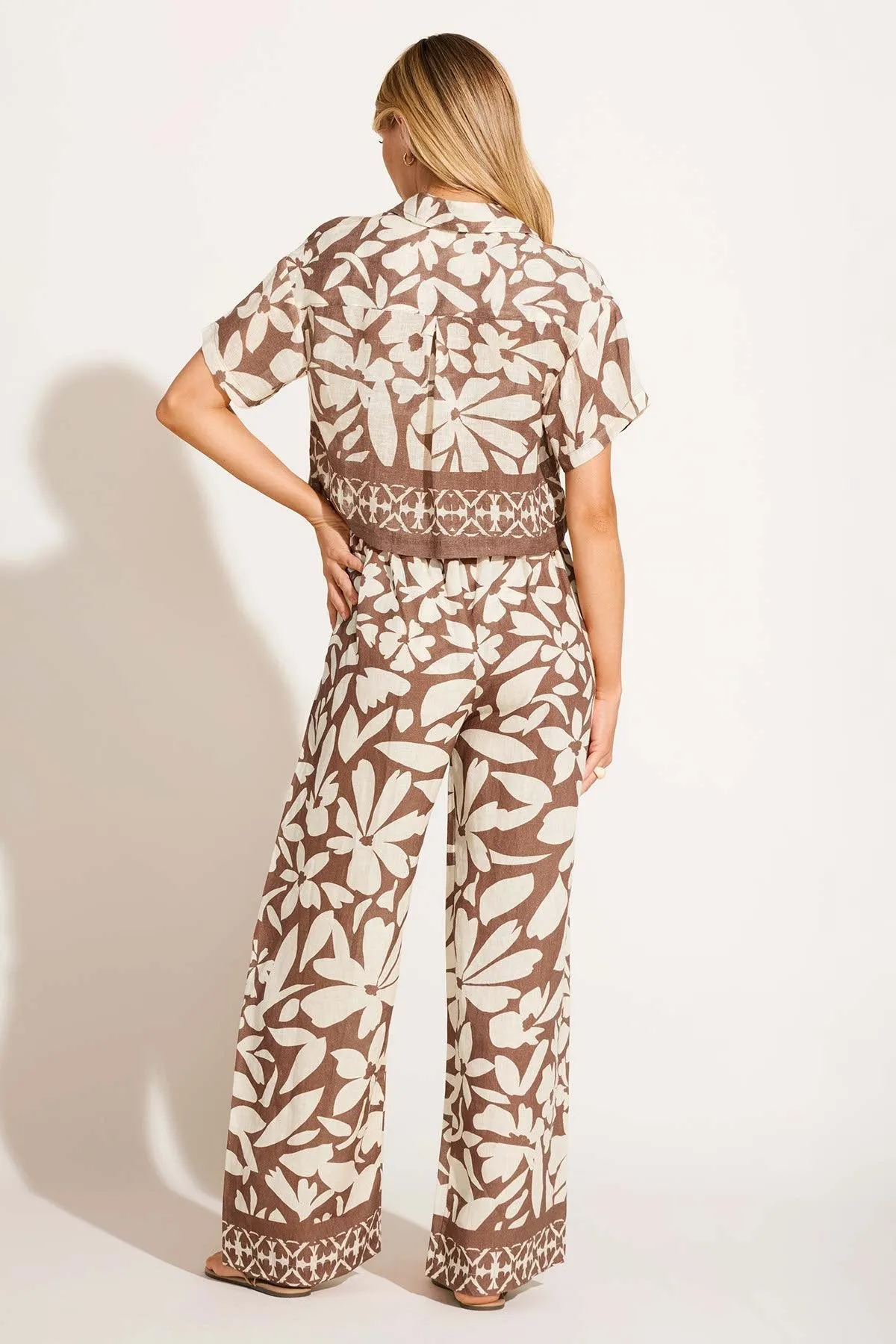 VITAMIN A Hana Printed Cropped Shirt