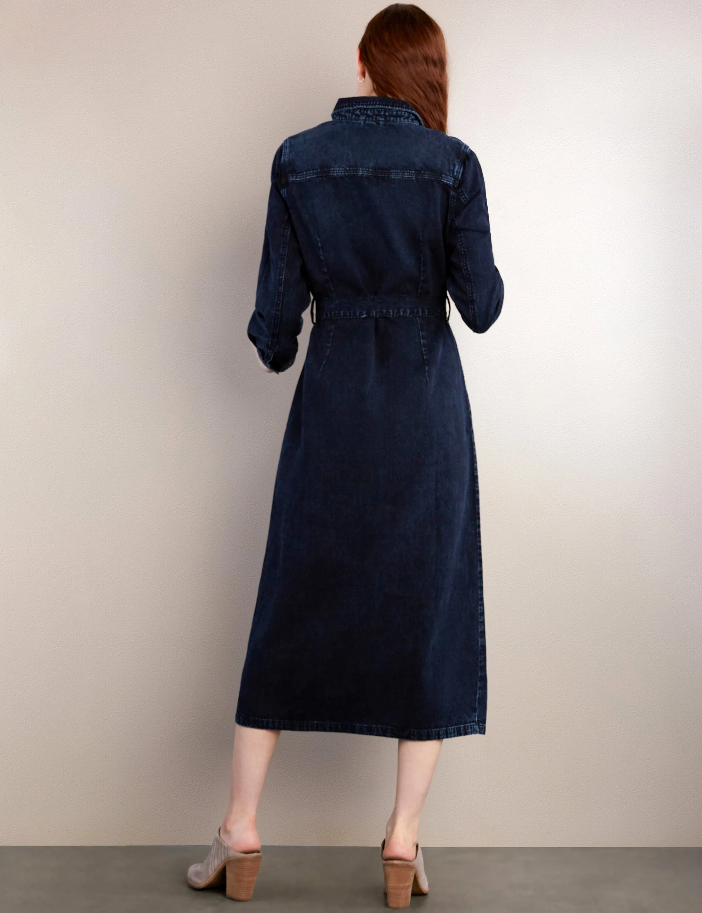 Wash Lab Denim Maxi Shirtdress